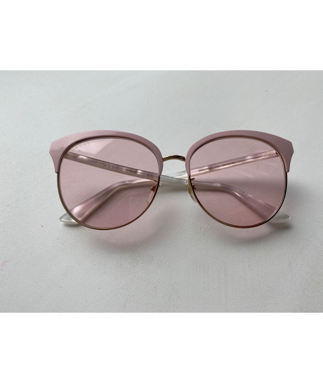 GUCCI Розовые металлические солнцезащитные очки, фото 5