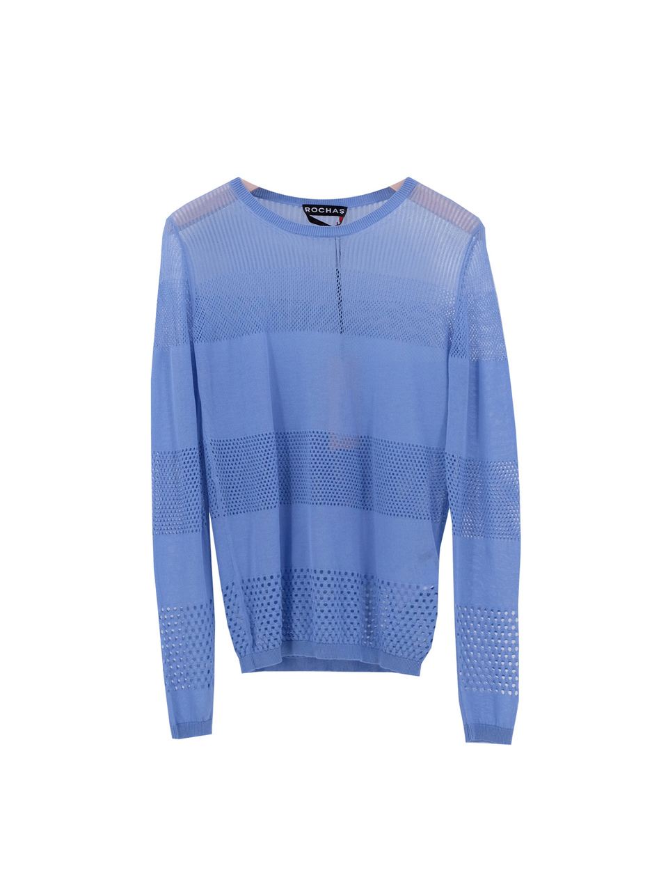 ROCHAS Голубой хлопковый джемпер / свитер, фото 1