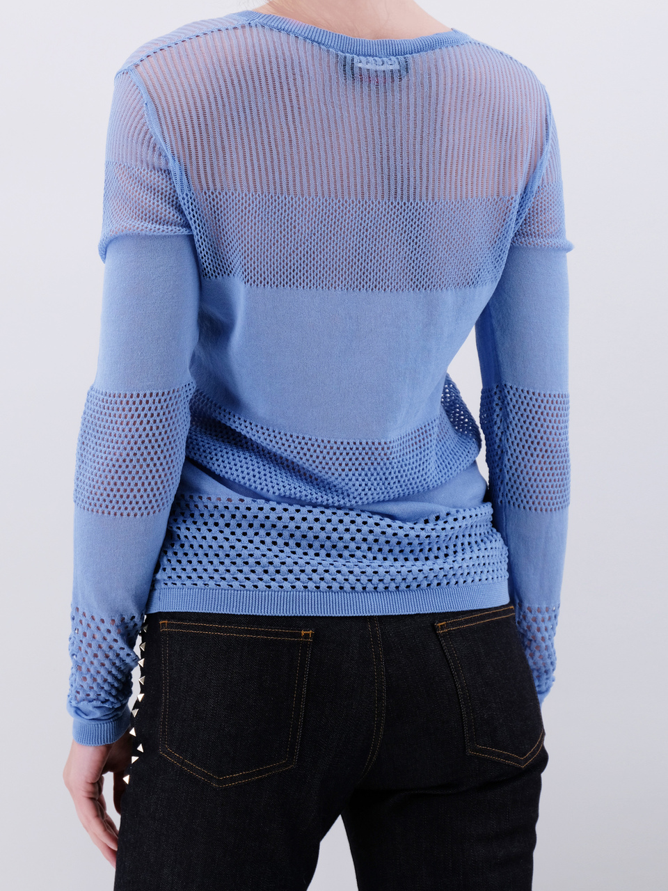 ROCHAS Голубой хлопковый джемпер / свитер, фото 3