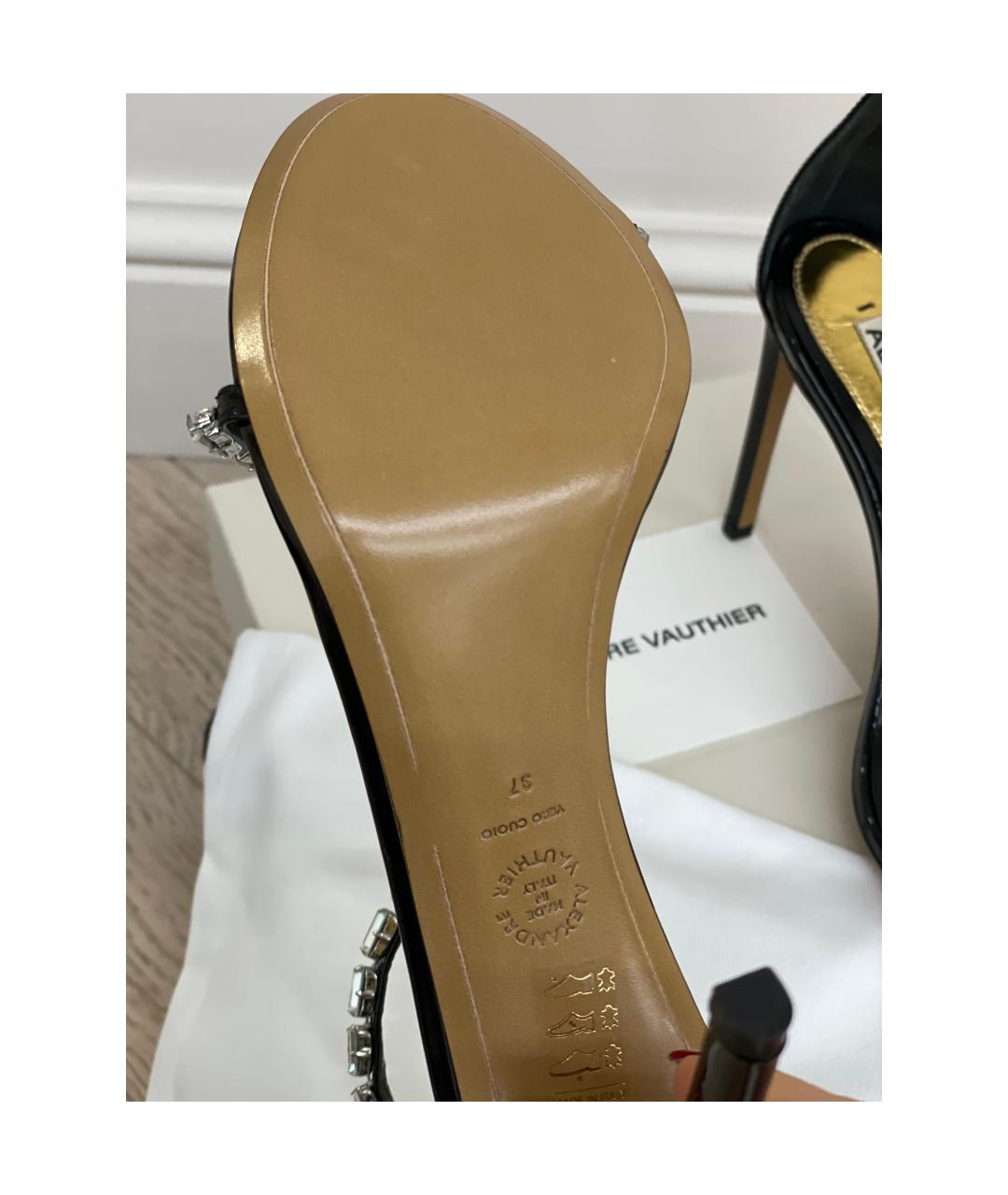ALEXANDRE VAUTHIER Черные босоножки из лакированной кожи, фото 5