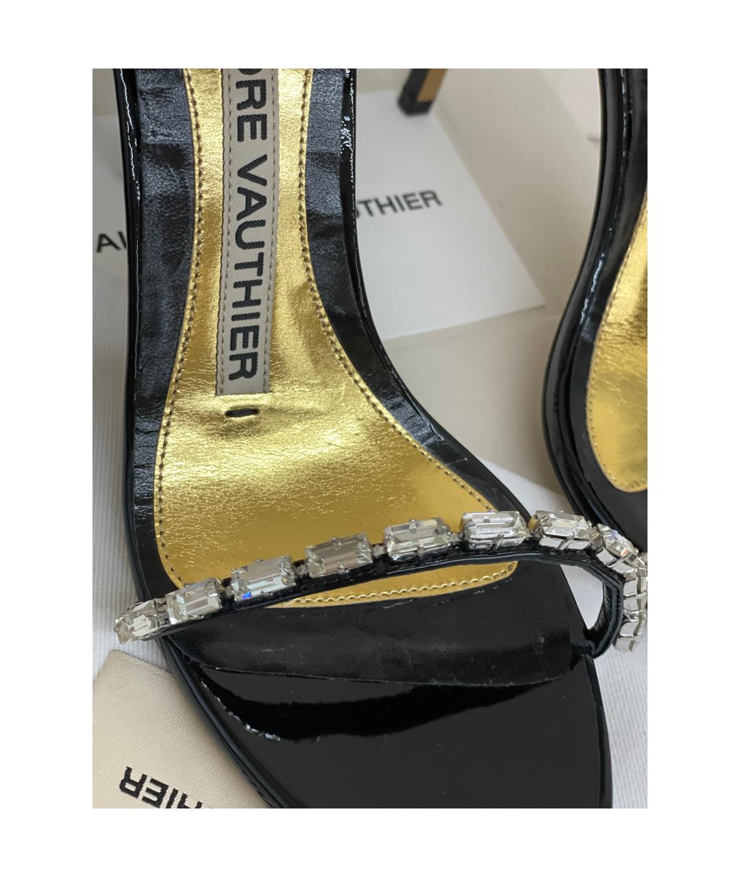 ALEXANDRE VAUTHIER Черные босоножки из лакированной кожи, фото 6
