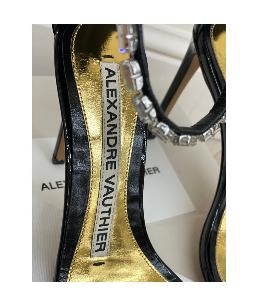 ALEXANDRE VAUTHIER Черные босоножки из лакированной кожи, фото 3