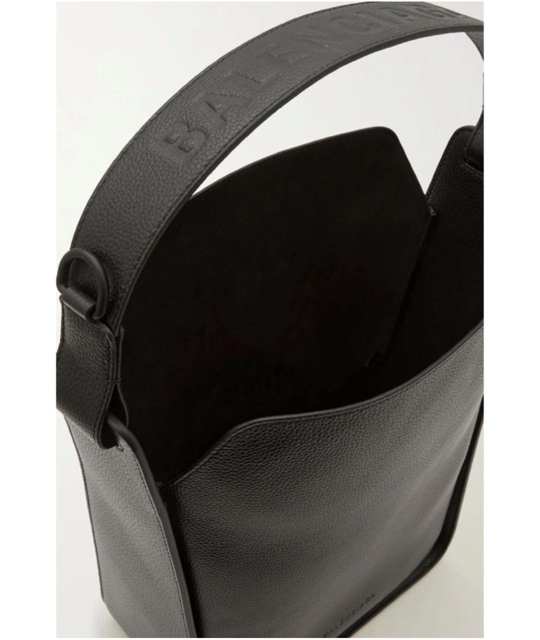 BALENCIAGA Черная кожаная сумка с короткими ручками, фото 3