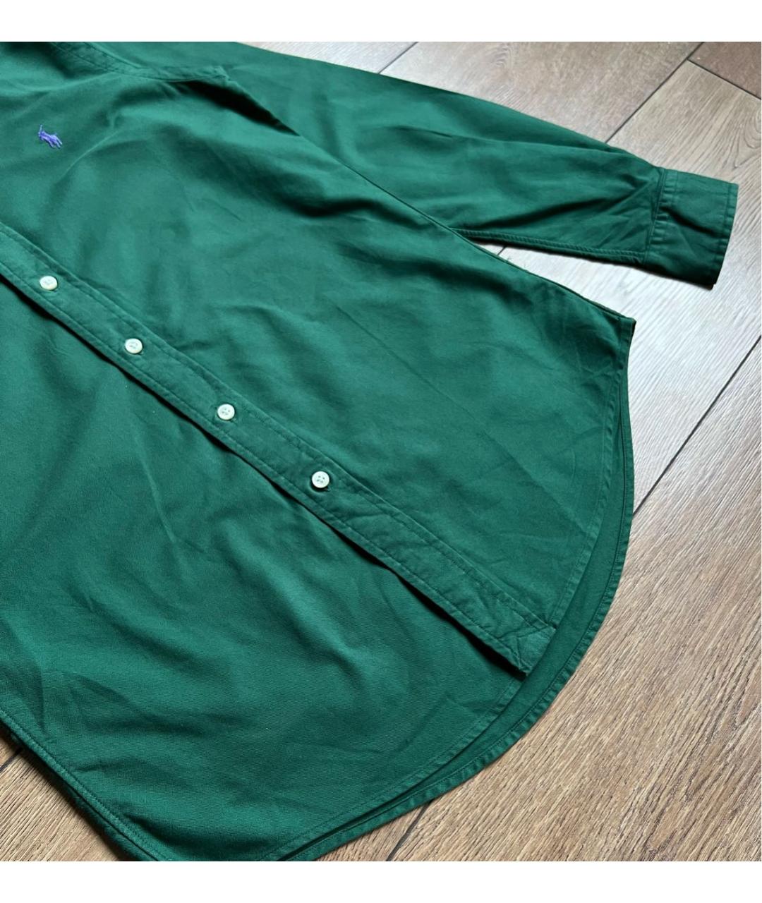 RALPH LAUREN Зеленая хлопковая кэжуал рубашка, фото 4