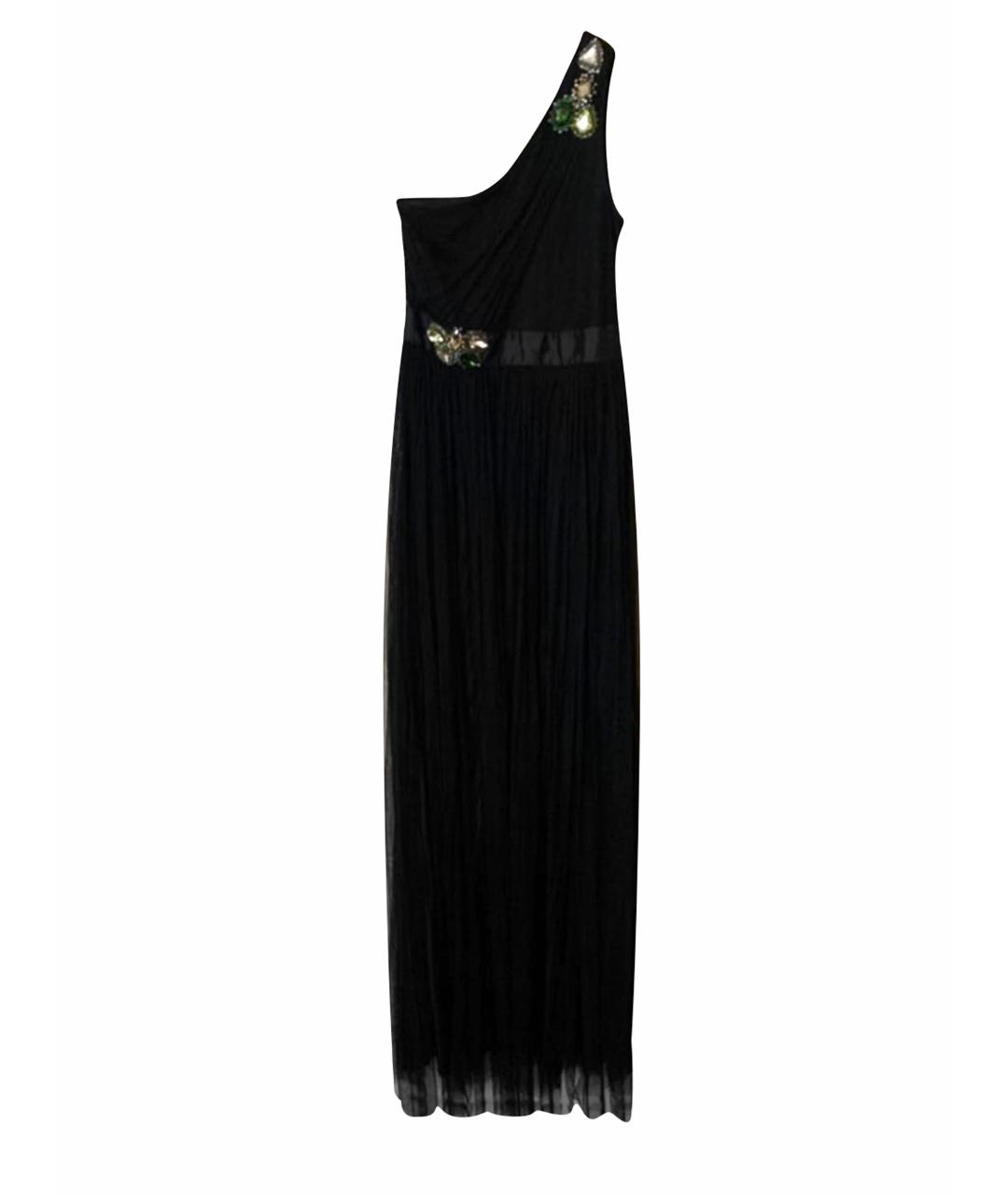 PINKO Черное полиамидовое вечернее платье, фото 1