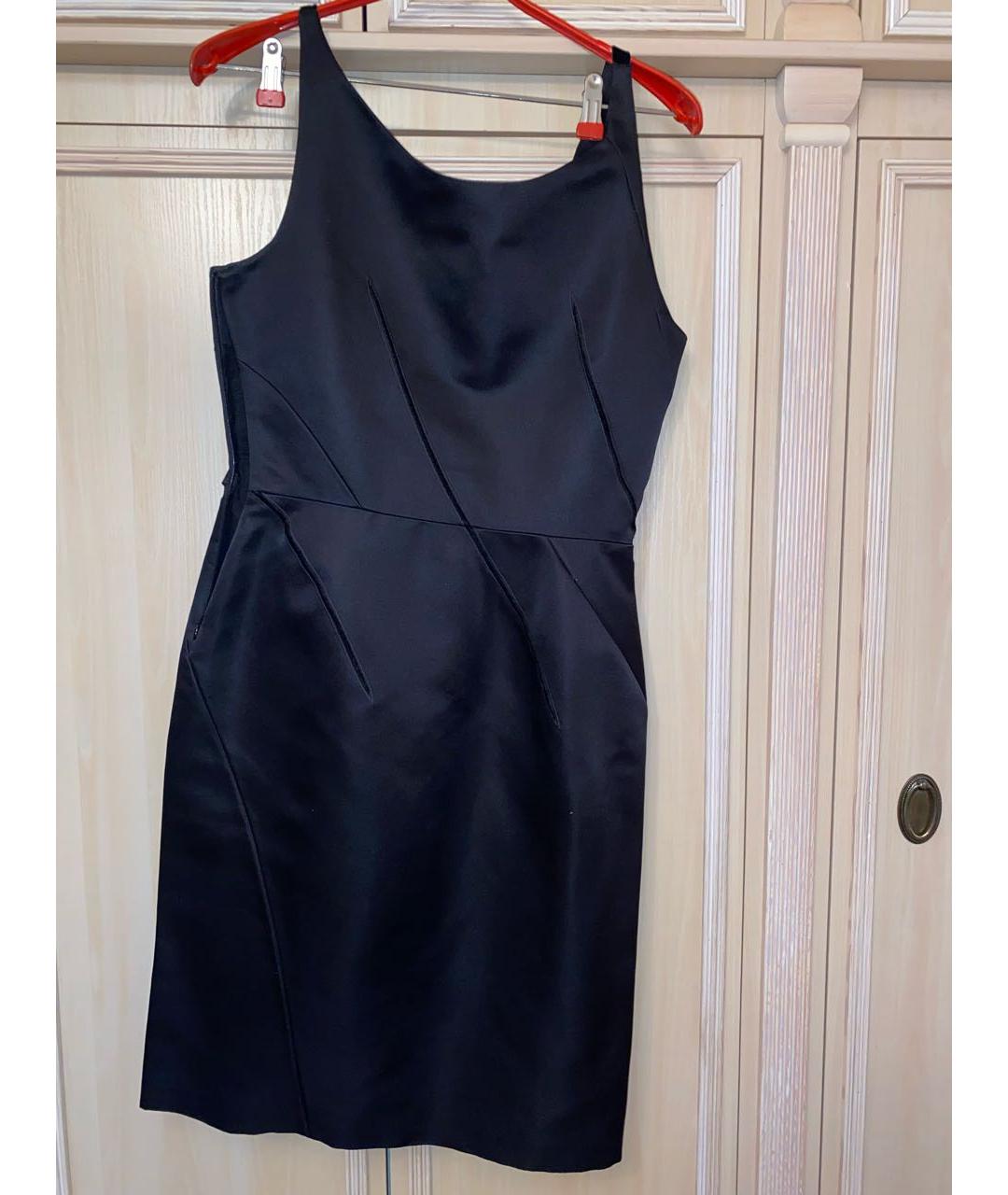 NINA RICCI Черное шелковое повседневное платье, фото 2