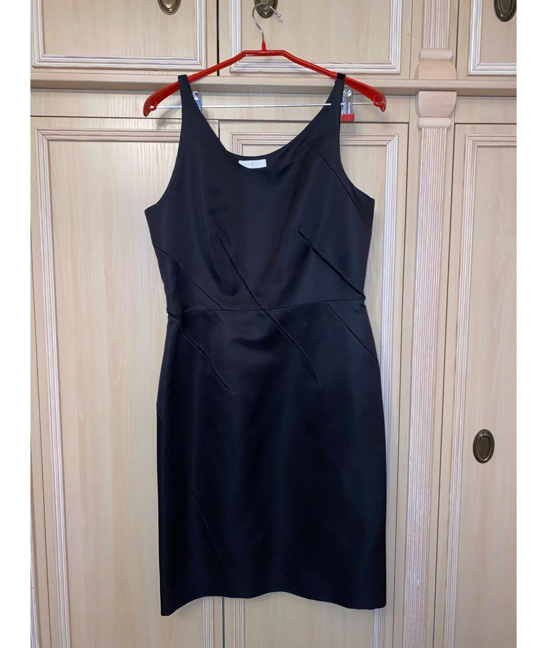NINA RICCI Черное шелковое повседневное платье, фото 6