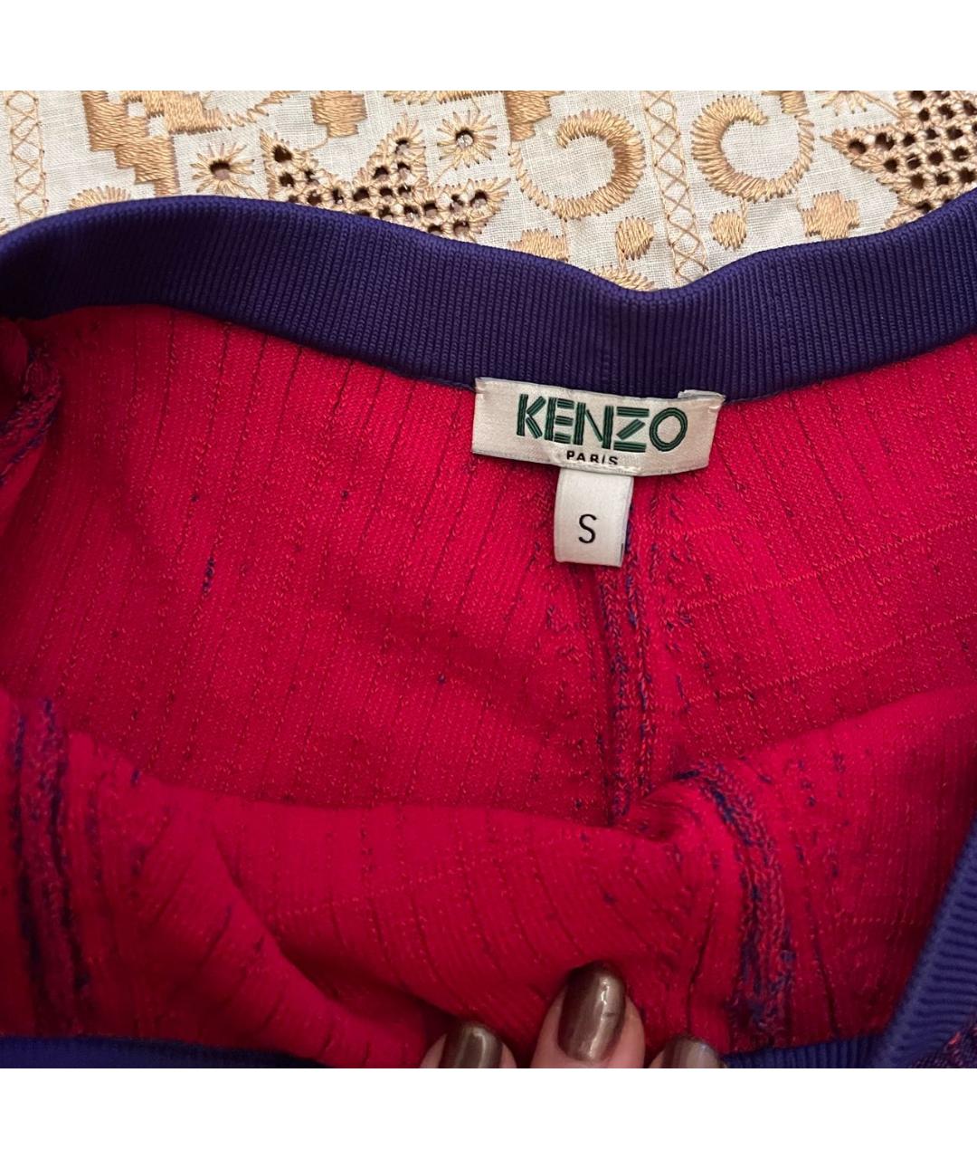 KENZO Фиолетовая вискозная юбка мини, фото 3
