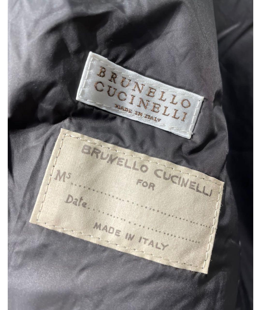 BRUNELLO CUCINELLI Серая меховая шуба, фото 4