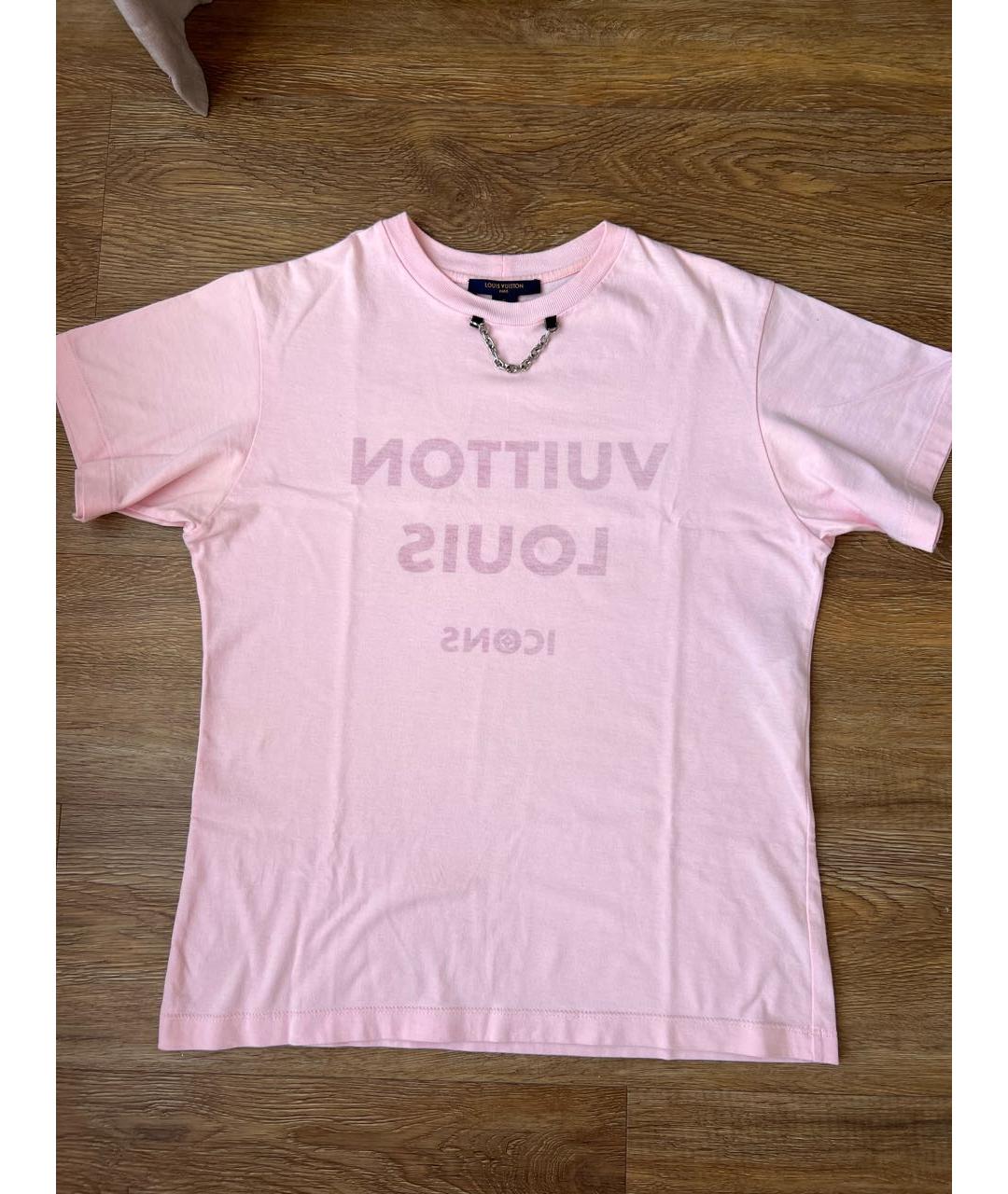 LOUIS VUITTON PRE-OWNED Розовая хлопковая футболка, фото 2