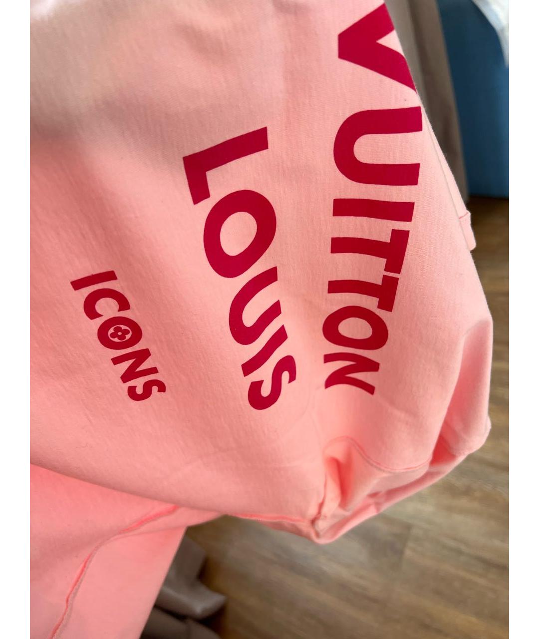 LOUIS VUITTON PRE-OWNED Розовая хлопковая футболка, фото 3