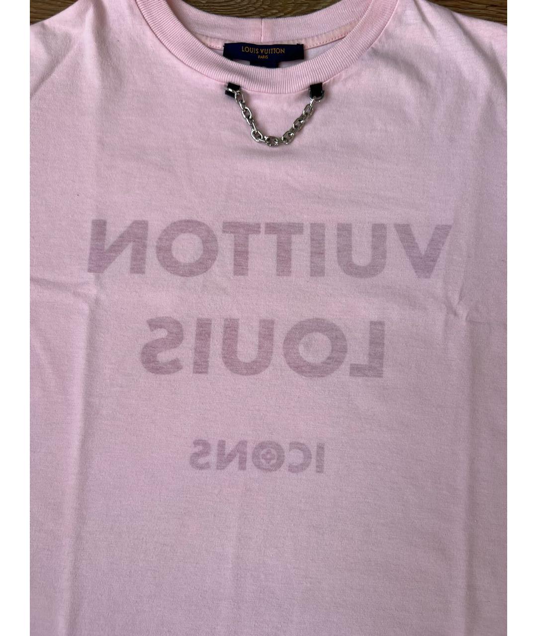 LOUIS VUITTON PRE-OWNED Розовая хлопковая футболка, фото 4