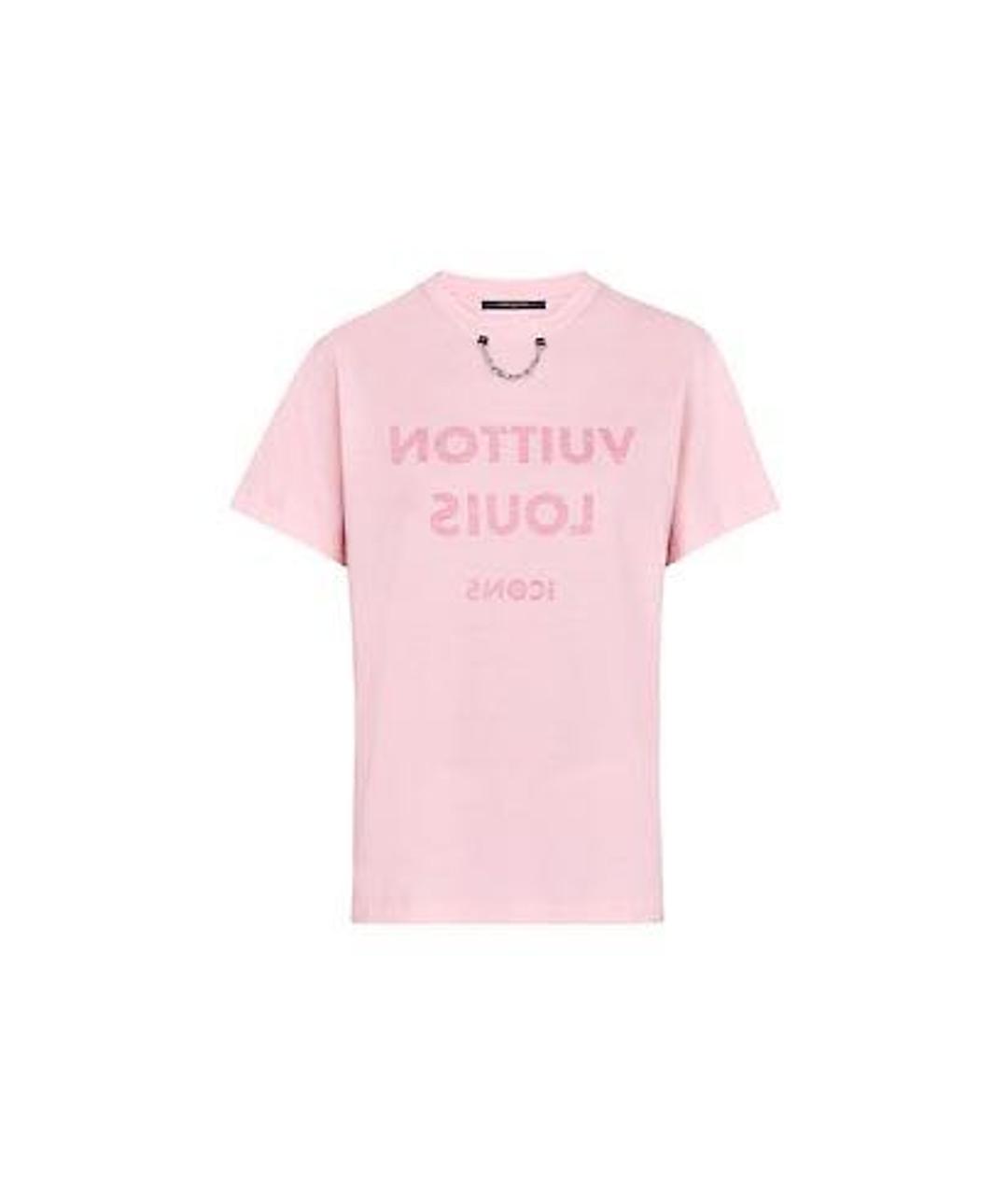 LOUIS VUITTON PRE-OWNED Розовая хлопковая футболка, фото 1
