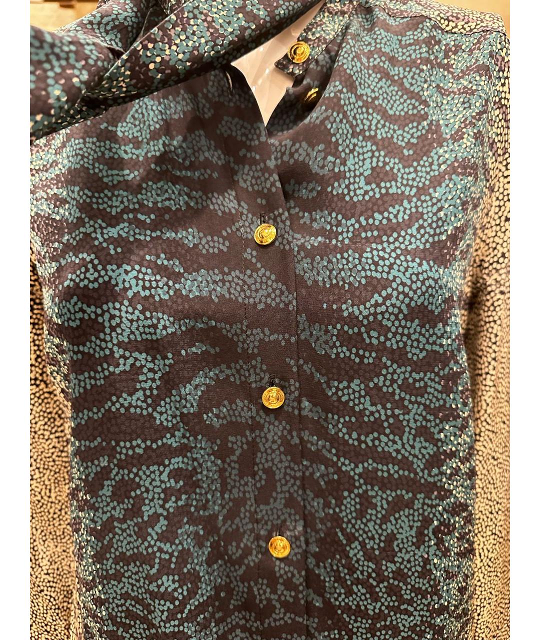 GUCCI Зеленая шелковая блузы, фото 5