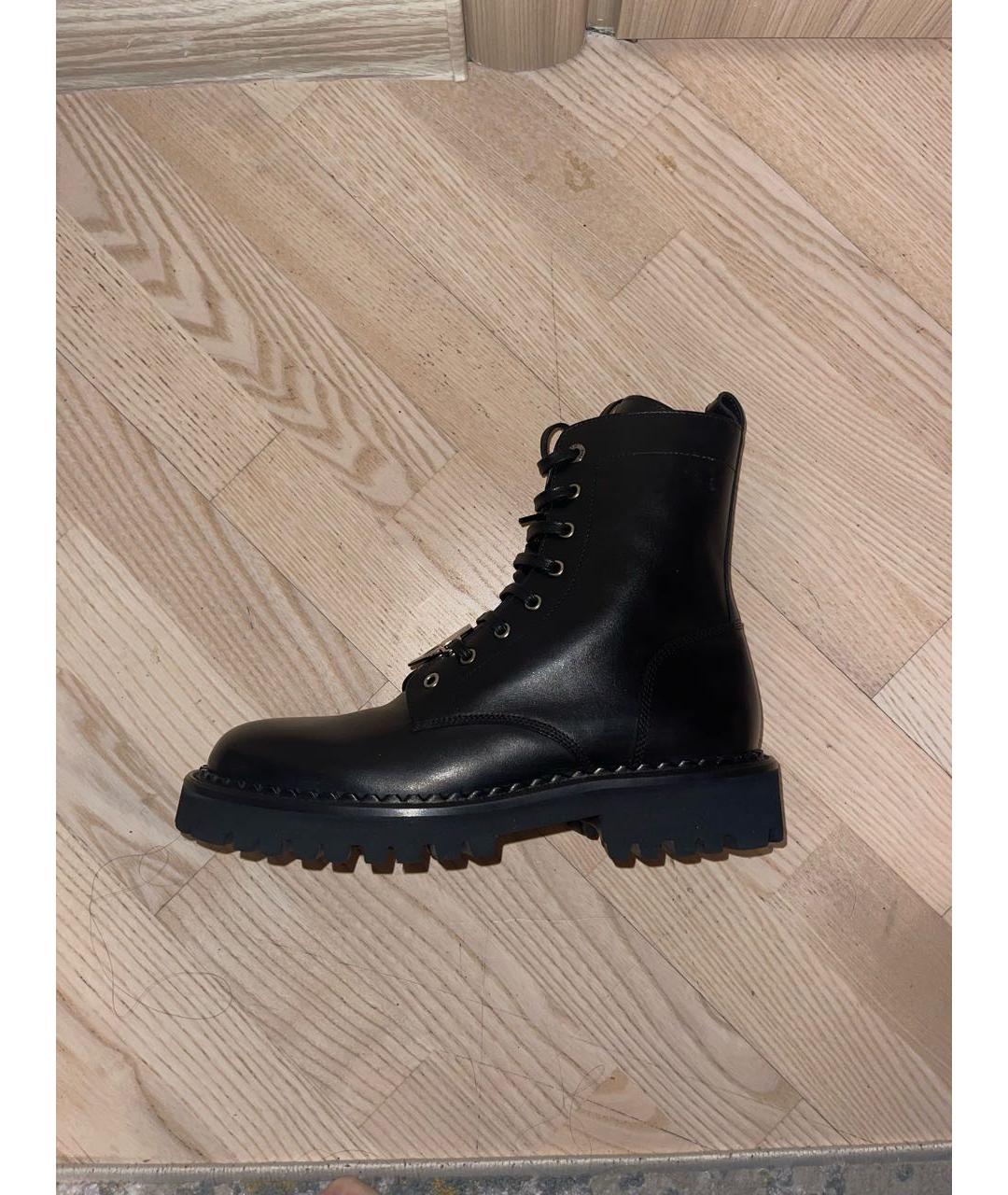 JOHN GALLIANO Черные кожаные высокие ботинки, фото 8