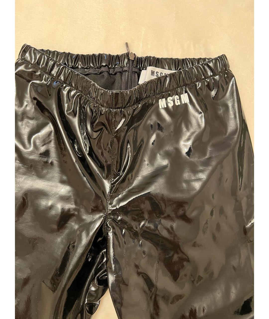 MSGM Черные синтетические брюки узкие, фото 2