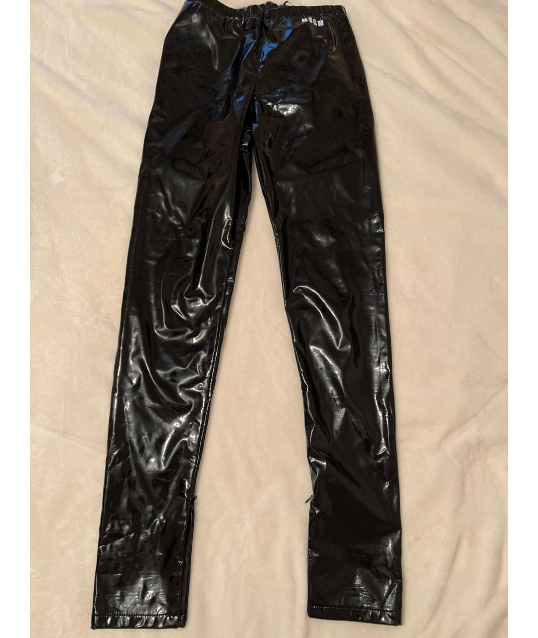 MSGM Черные синтетические брюки узкие, фото 7