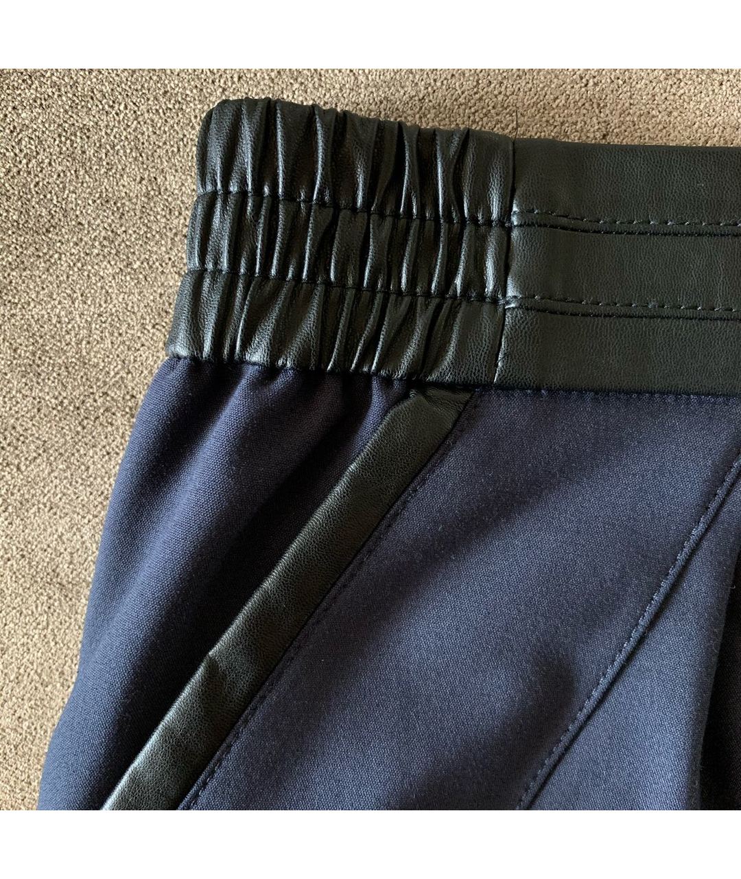 HUGO BOSS Темно-синяя хлопковая юбка мини, фото 5
