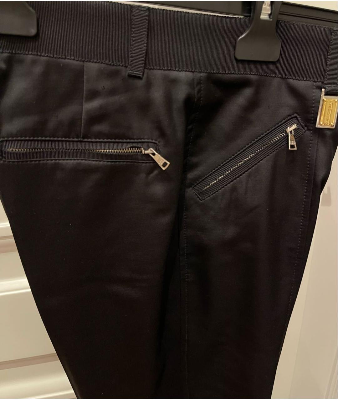DOLCE&GABBANA Черные шерстяные брюки узкие, фото 3