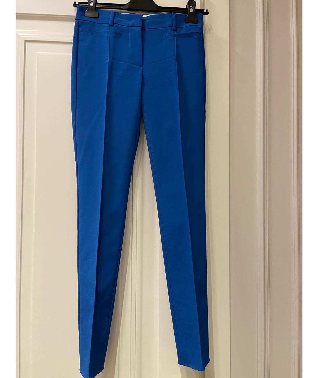 SPORTMAX Синие ацетатные брюки узкие, фото 5