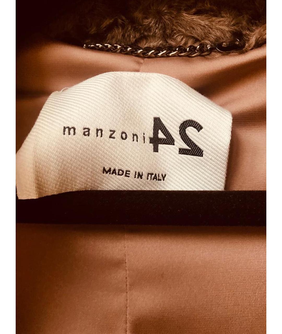 MANZONI 24 Бежевая меховая шуба, фото 4