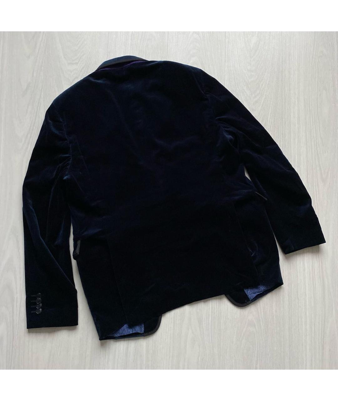 ETRO Темно-синий велюровый пиджак, фото 8