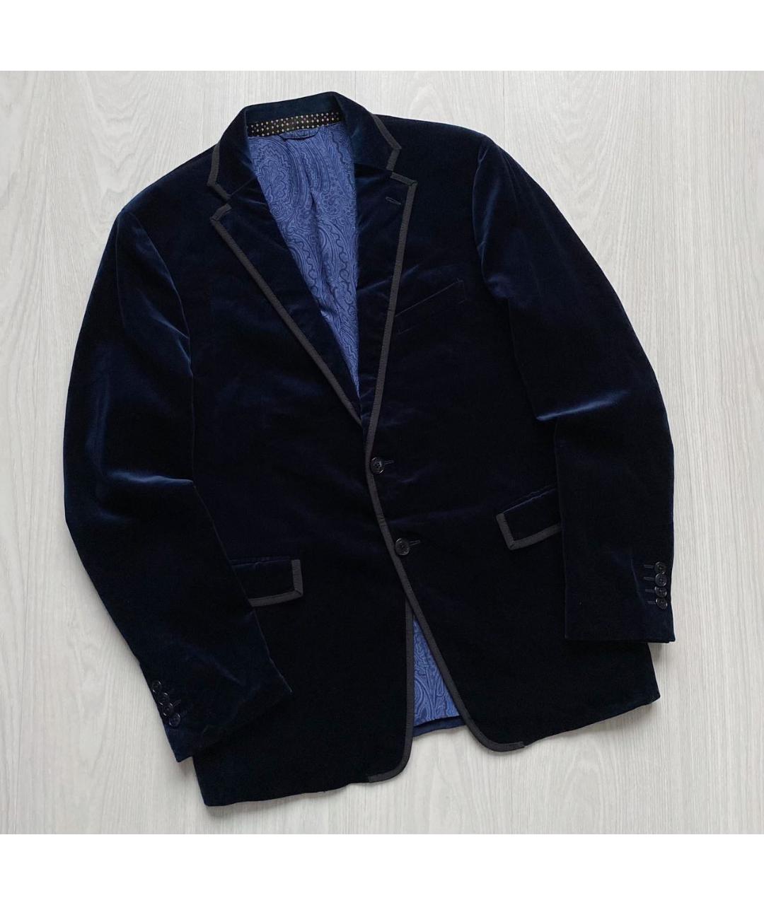ETRO Темно-синий велюровый пиджак, фото 9