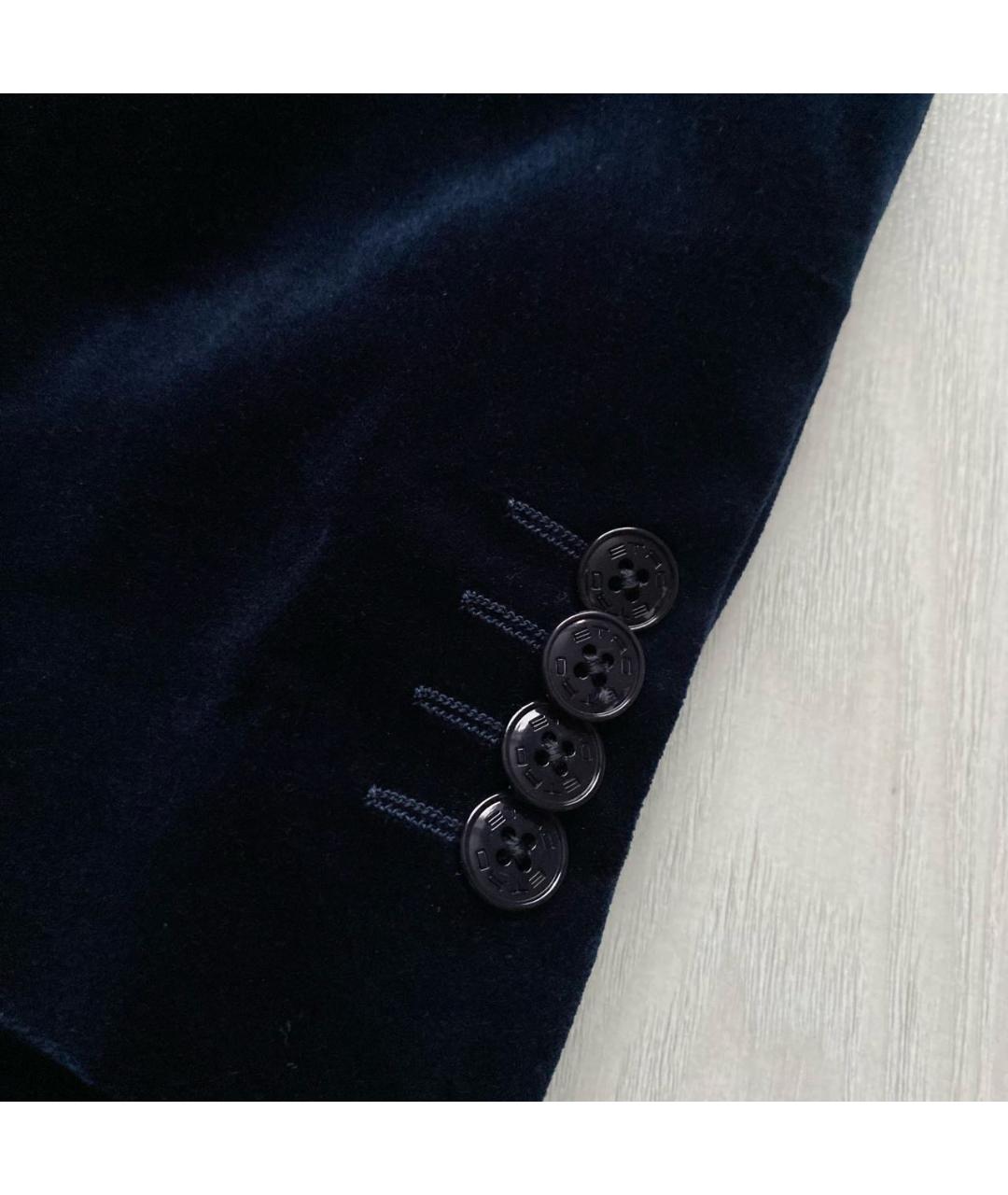ETRO Темно-синий велюровый пиджак, фото 3