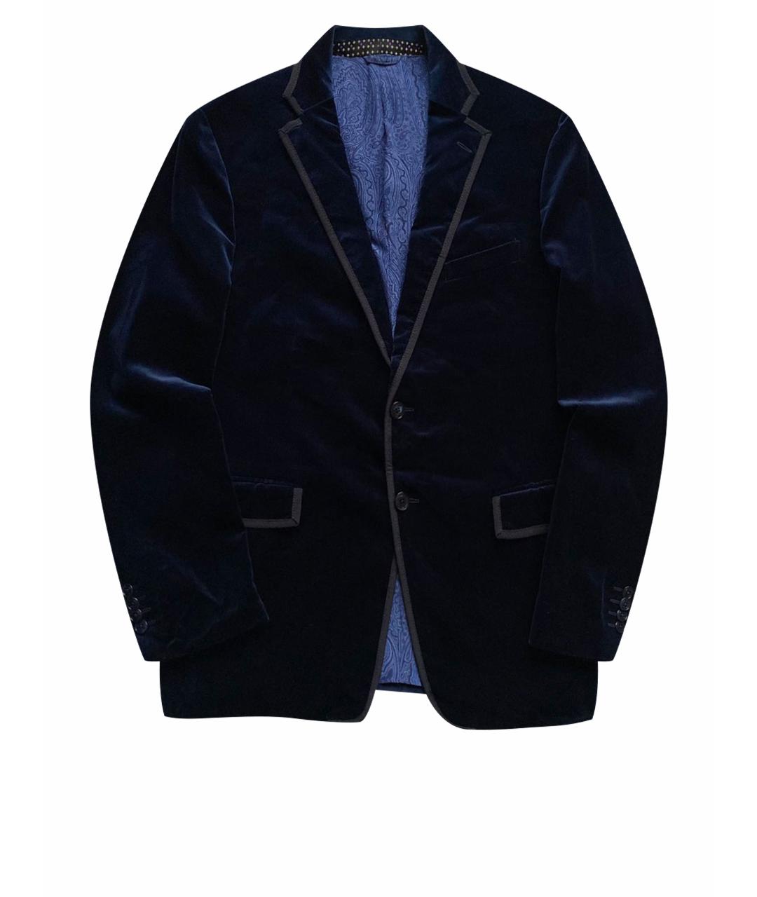 ETRO Темно-синий велюровый пиджак, фото 1