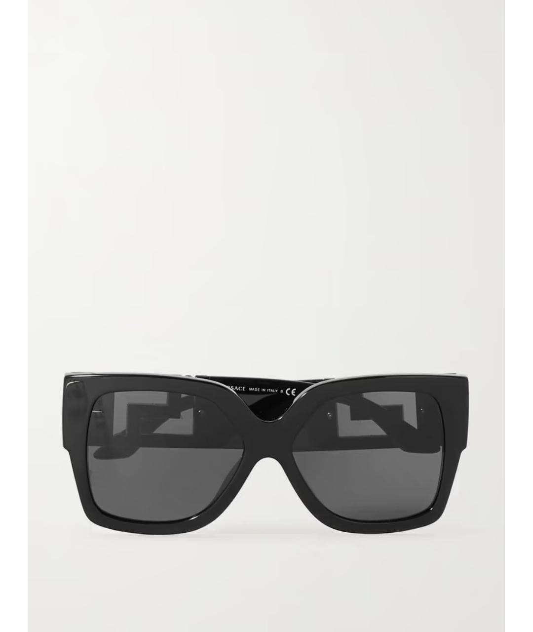 VERSACE Черные пластиковые солнцезащитные очки, фото 5