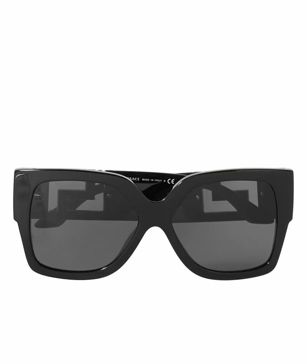 VERSACE Черные пластиковые солнцезащитные очки, фото 1