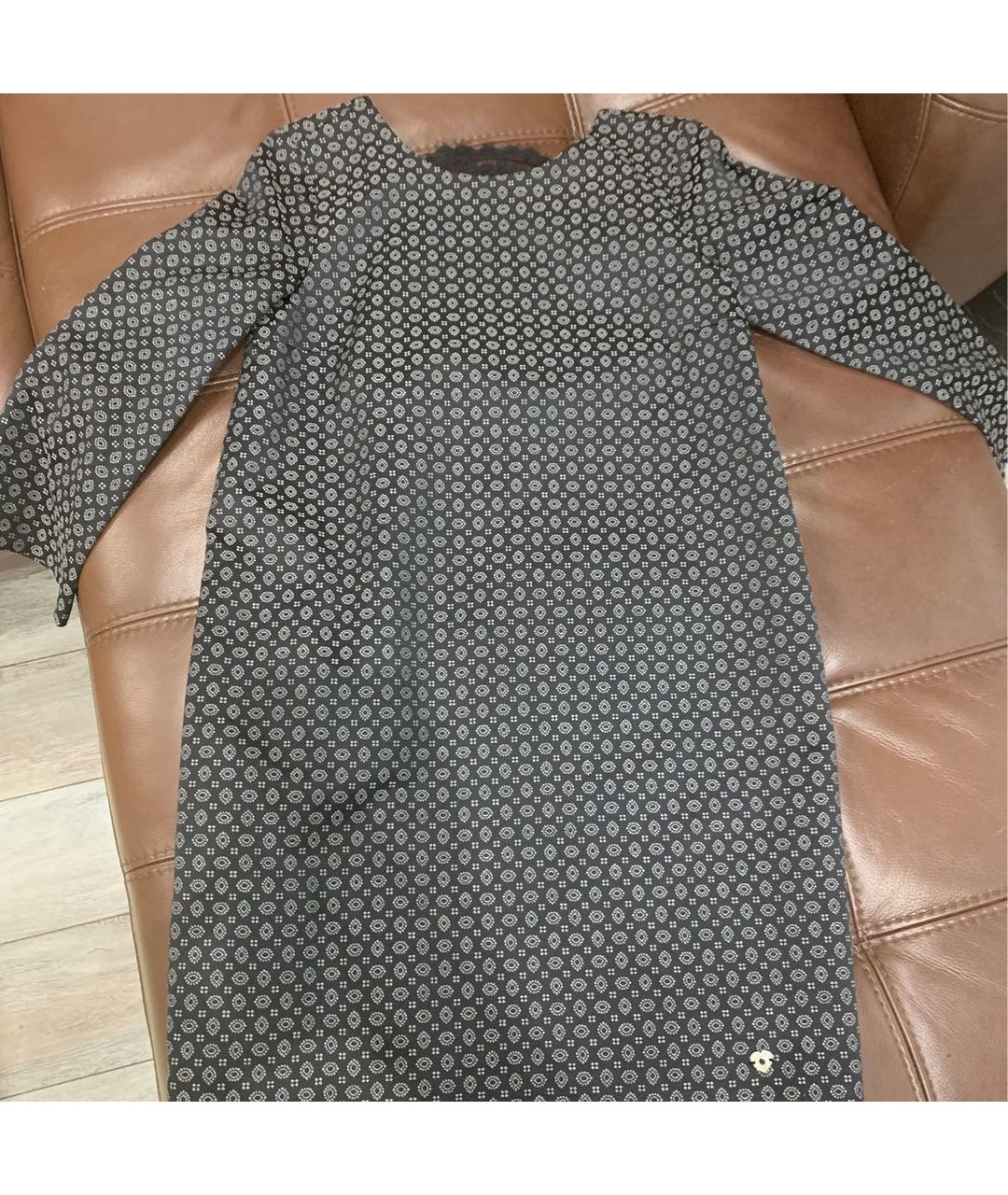 TWIN-SET Антрацитовое полиэстеровое платье, фото 5