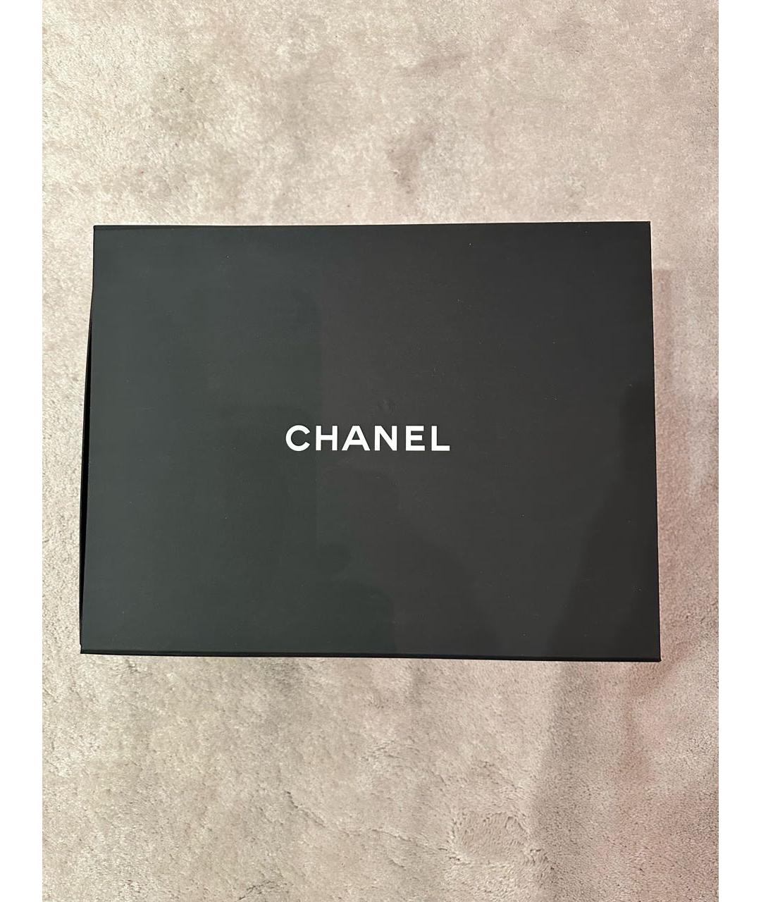 CHANEL Синяя кожаная сумка с короткими ручками, фото 3