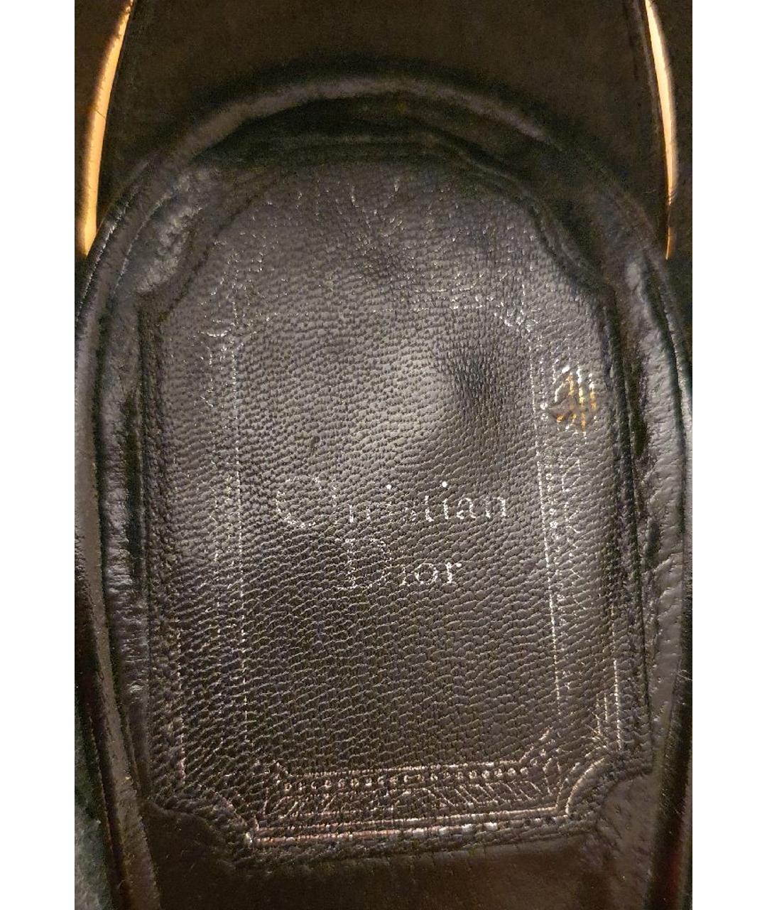 CHRISTIAN DIOR Черные кожаные туфли, фото 9