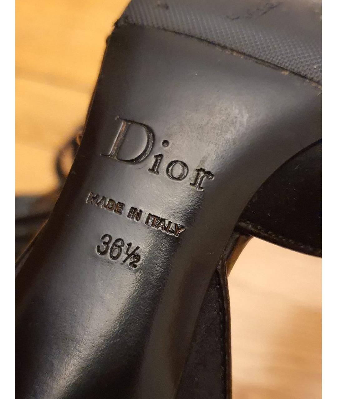 CHRISTIAN DIOR Черные кожаные туфли, фото 6