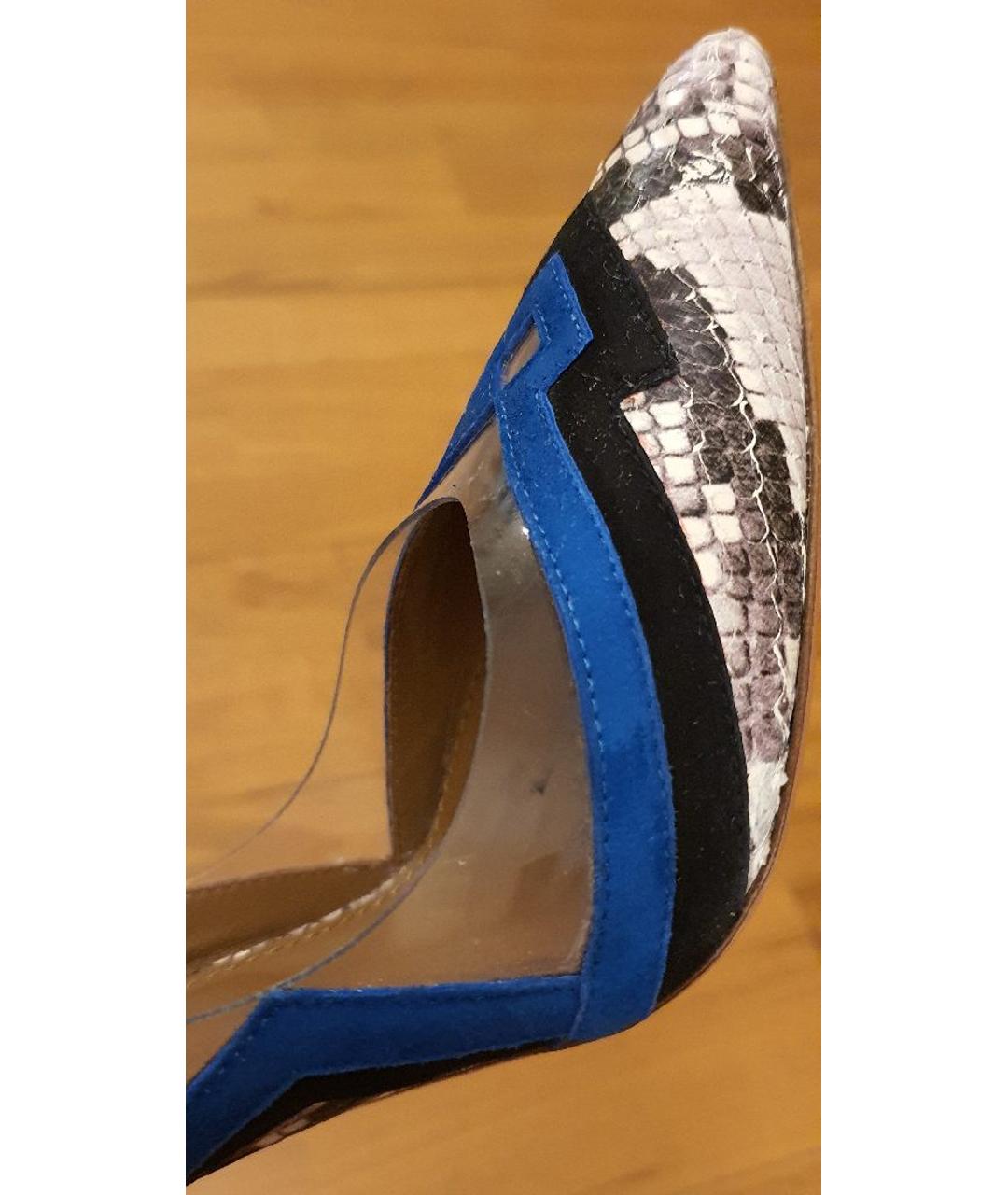 AQUAZZURA Синие кожаные туфли, фото 8