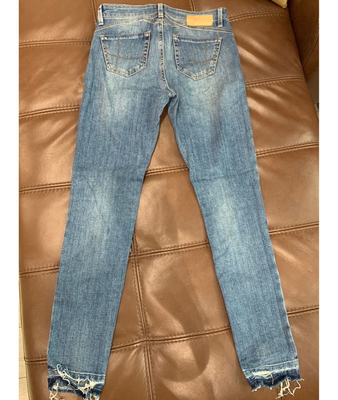 PINKO Голубые хлопковые джинсы слим, фото 2