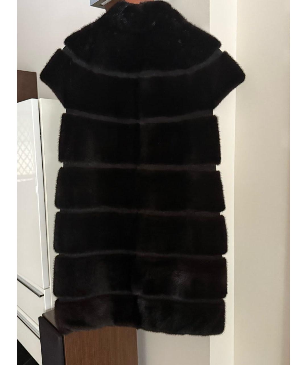 MANZONI 24 Черный меховой жилет, фото 6