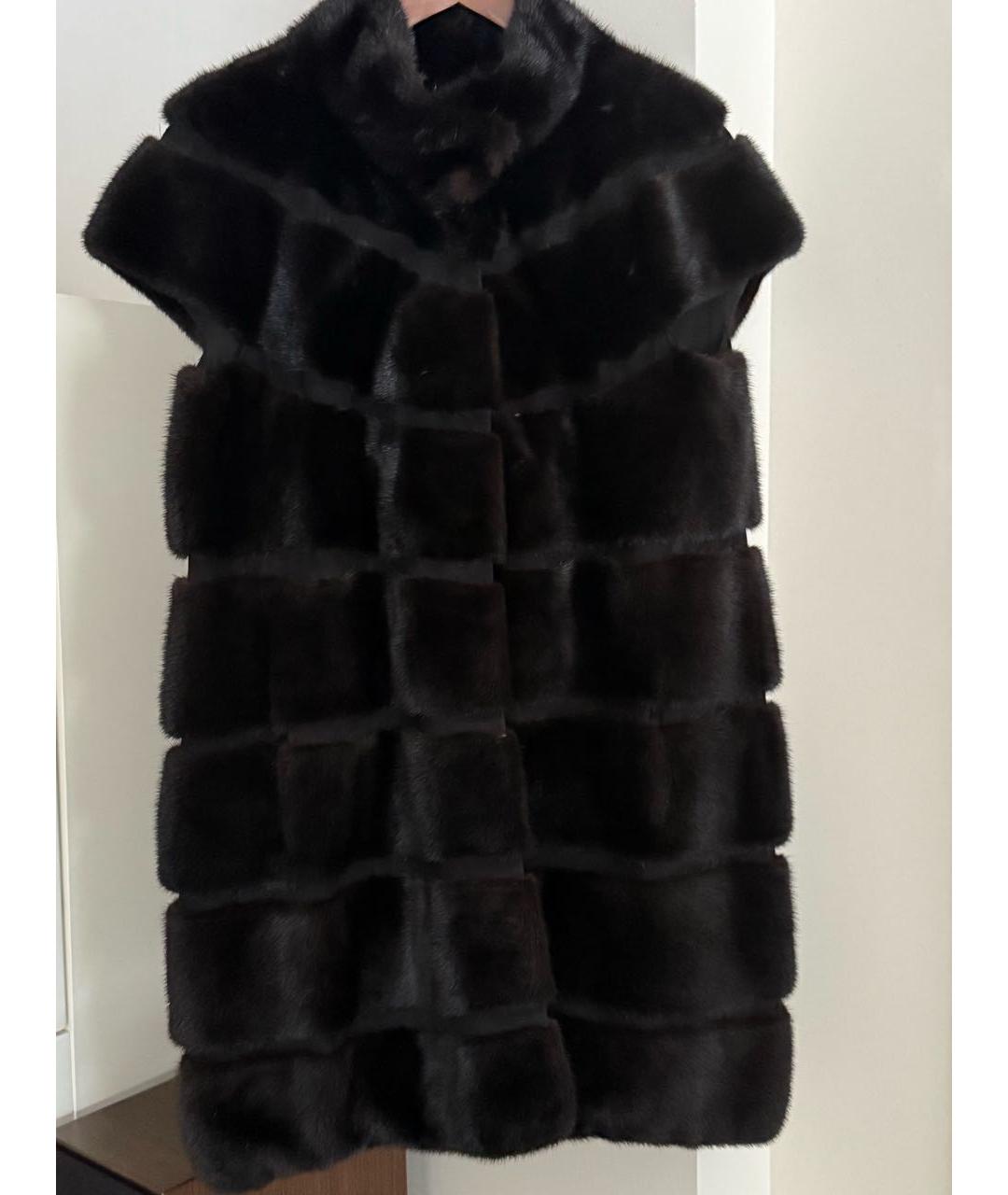 MANZONI 24 Черный меховой жилет, фото 5