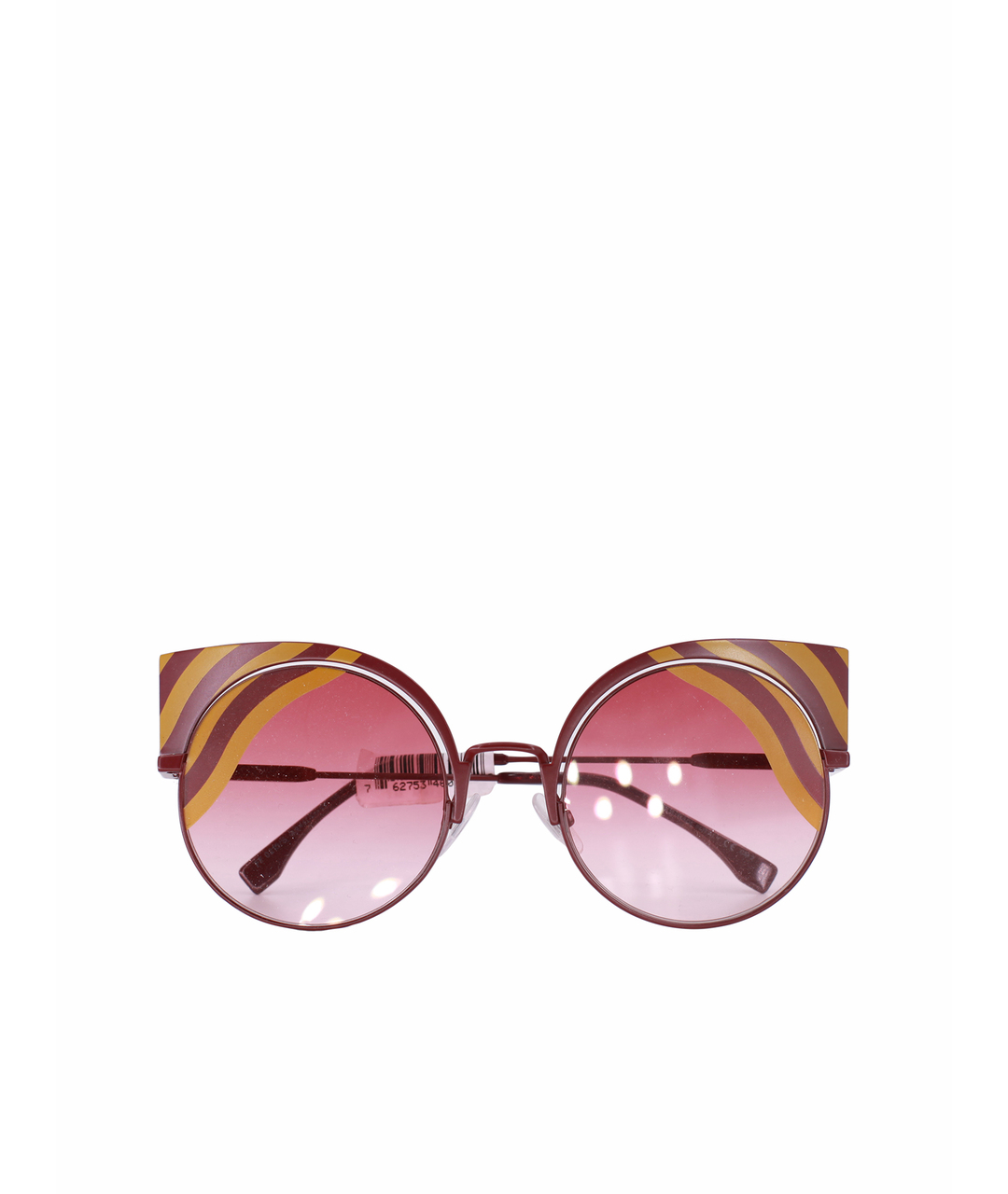 FENDI Розовые пластиковые солнцезащитные очки, фото 1