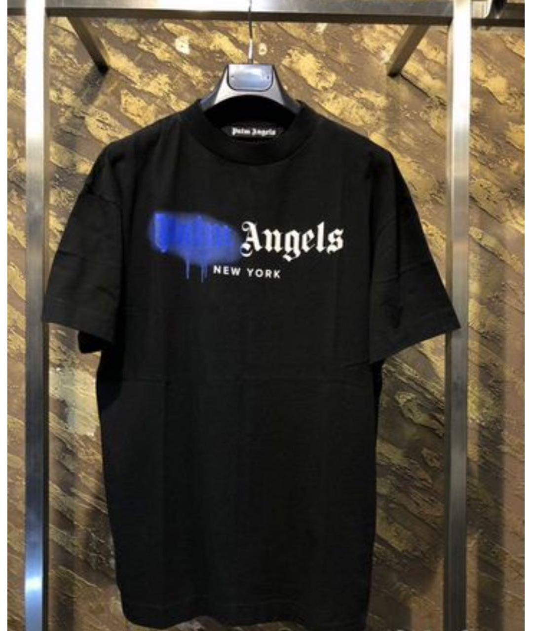 PALM ANGELS Черная хлопковая футболка, фото 9