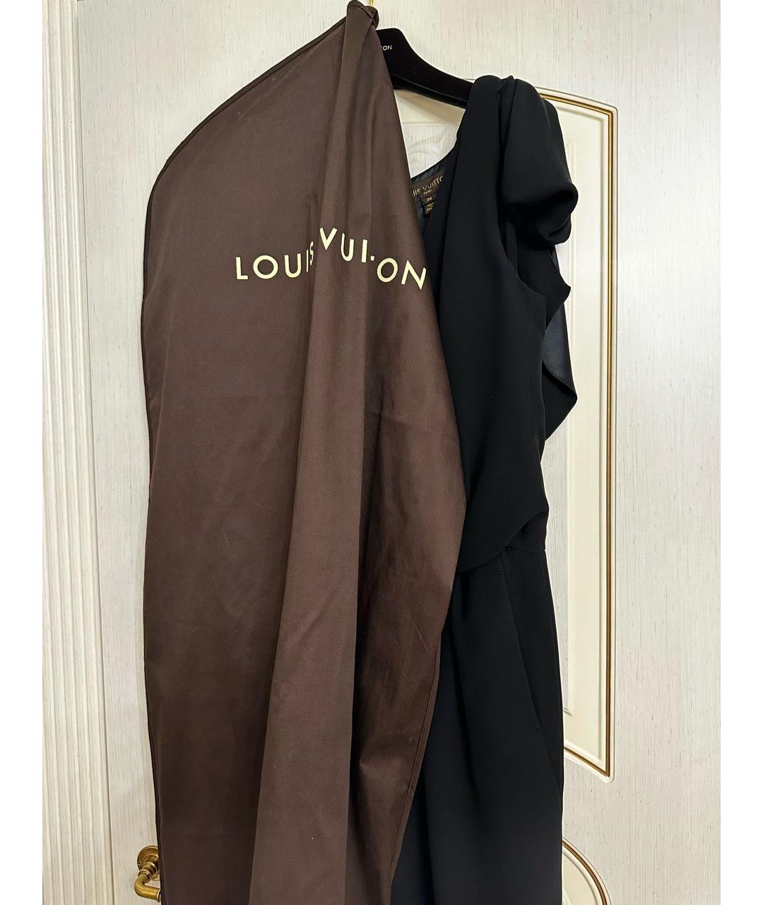 LOUIS VUITTON Черное креповое вечернее платье, фото 5