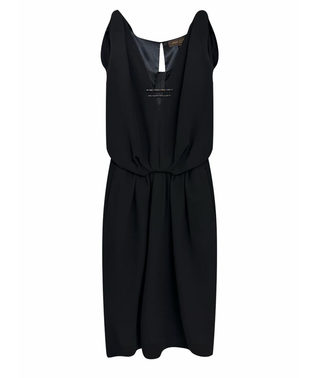 LOUIS VUITTON PRE-OWNED Черное креповое вечернее платье, фото 1