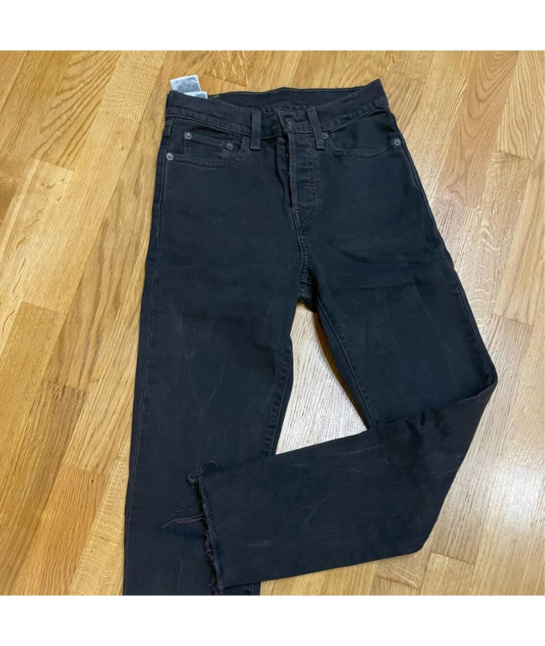 LEVI'S Антрацитовые хлопковые джинсы слим, фото 3