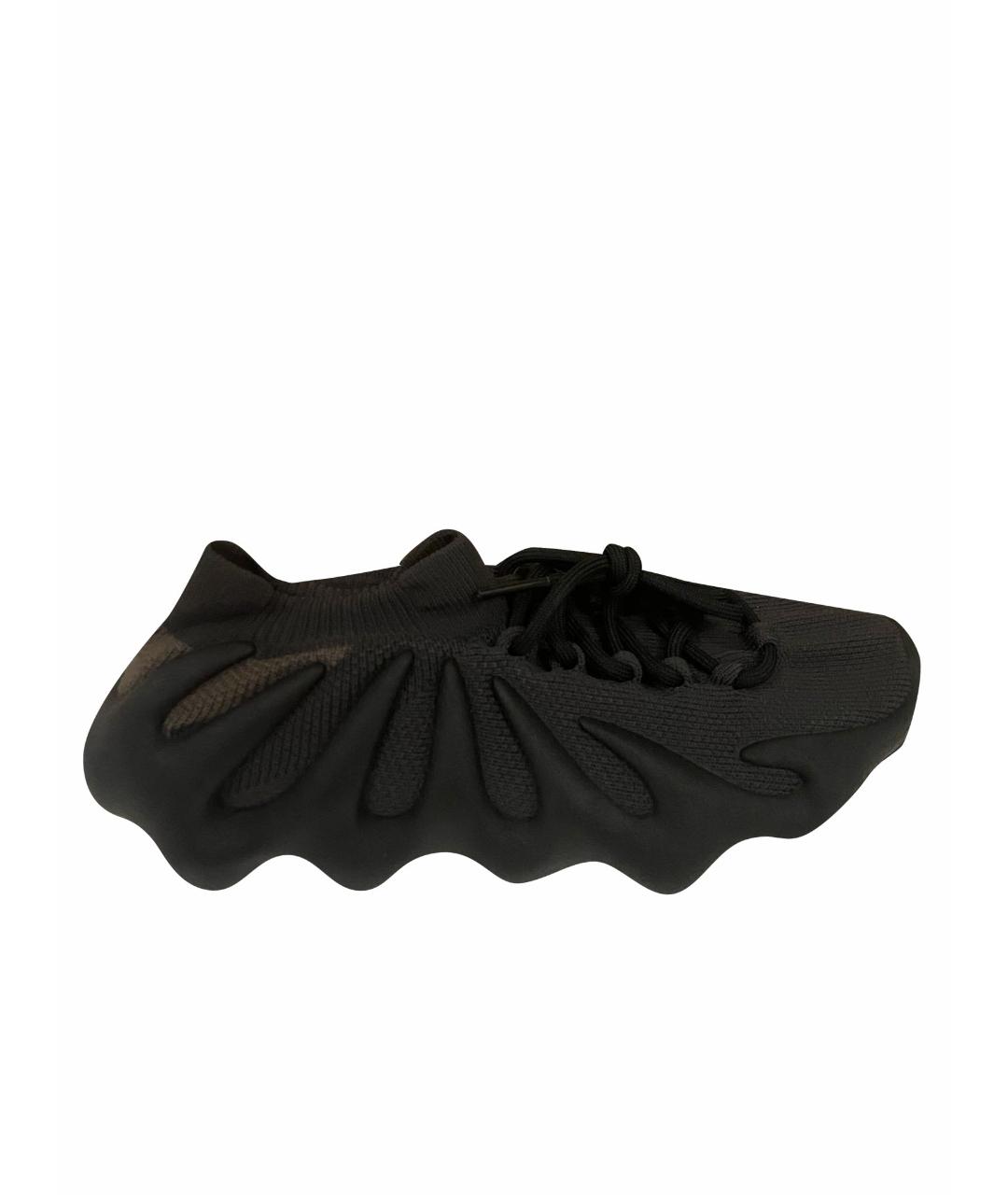 ADIDAS YEEZY Черные текстильные низкие кроссовки / кеды, фото 1