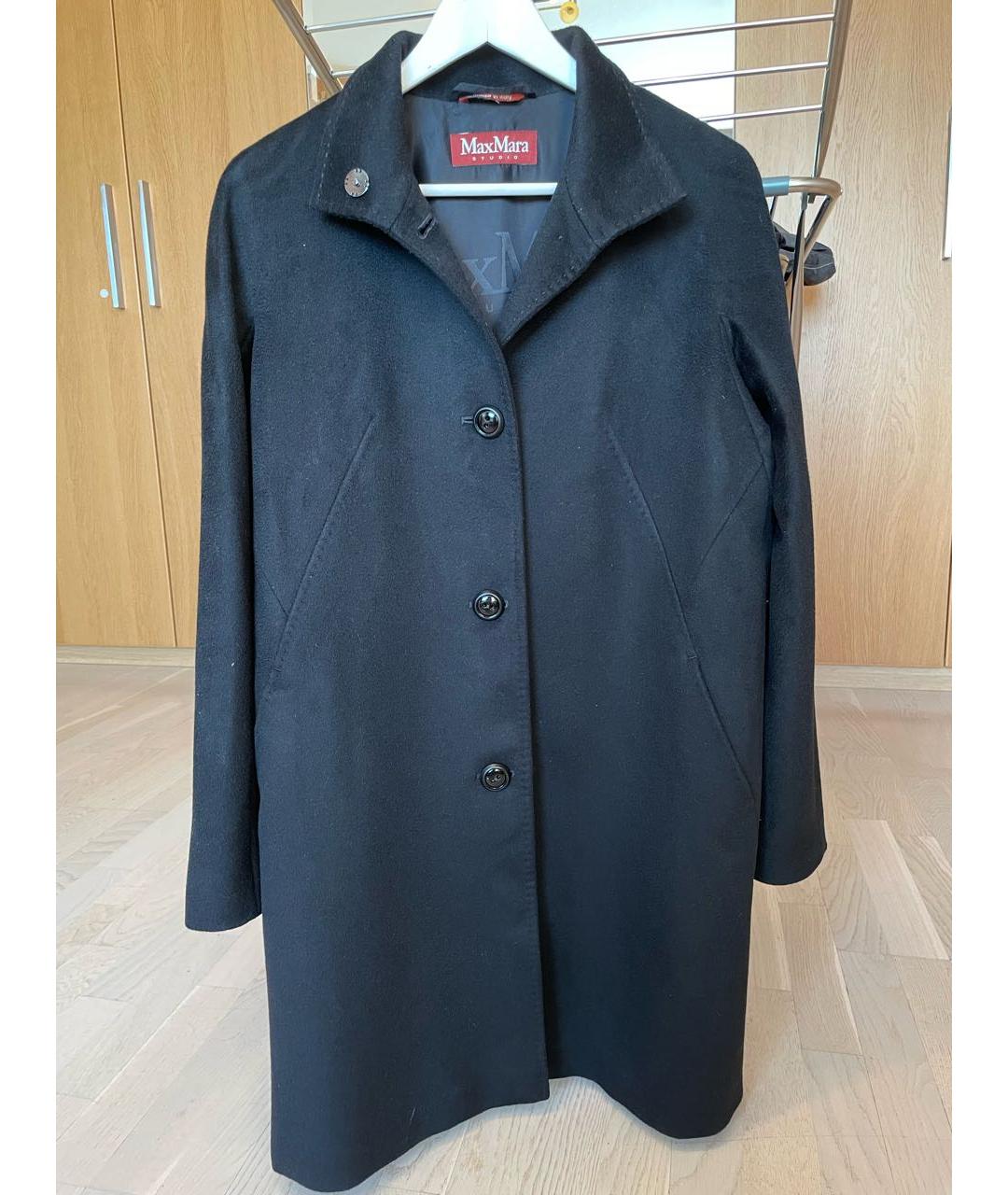 MAX MARA Черное шерстяное пальто, фото 6