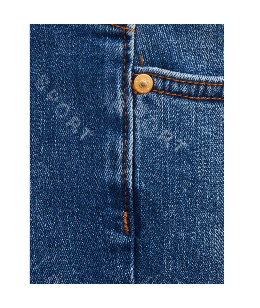 ESCADA Синие хлопко-эластановые джинсы слим, фото 4