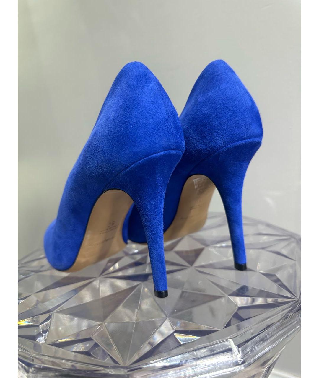 EMPORIO ARMANI Синие замшевые туфли, фото 4