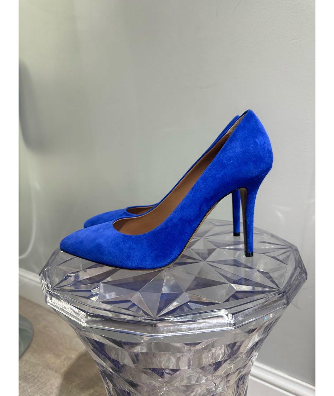 EMPORIO ARMANI Синие замшевые туфли, фото 7