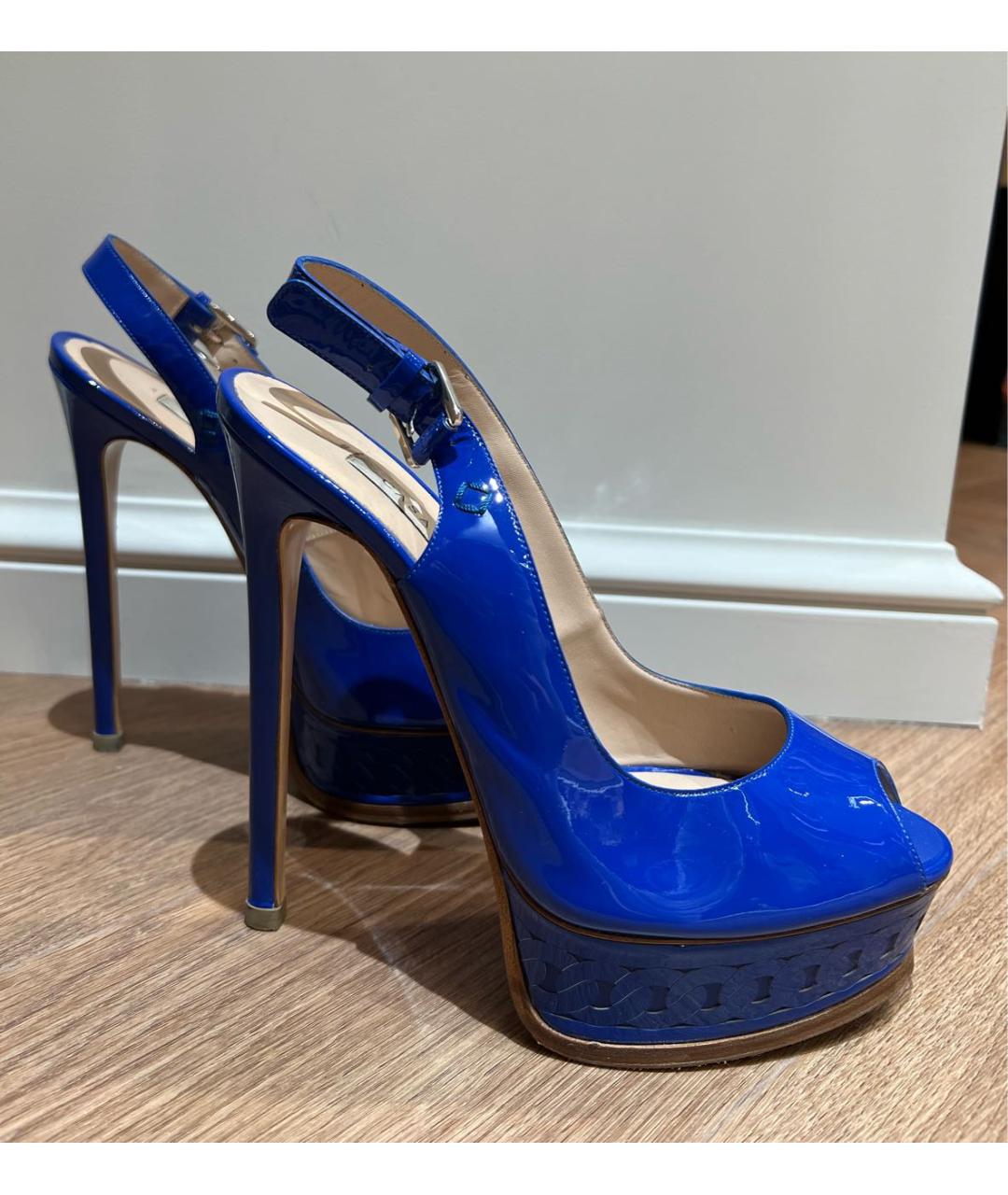 CASADEI Синие туфли из лакированной кожи, фото 5